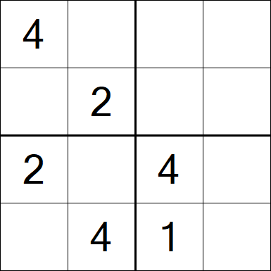 Sudoku 4x4 - Einfach