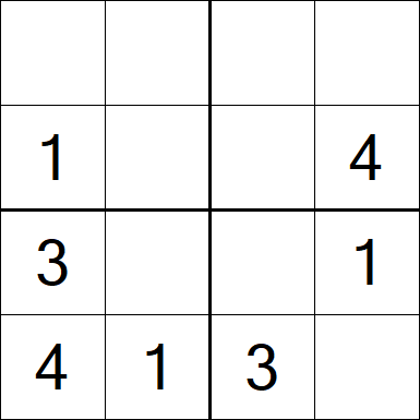 Sudoku 4x4 - Einfach