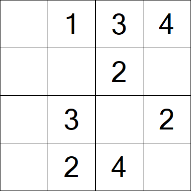 Sudoku 4x4 - Einfach