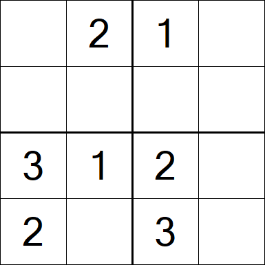 Sudoku 4x4 - Einfach