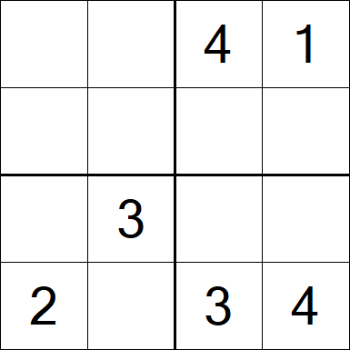 Sudoku 4x4 - Einfach
