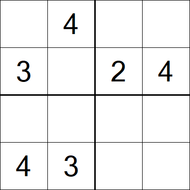 Sudoku 4x4 - Fácil