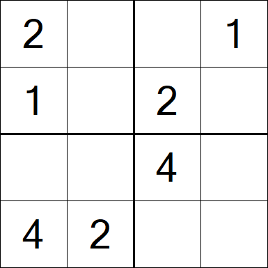 Sudoku 4x4 - Simple