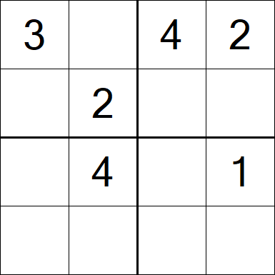 Sudoku 4x4 - Fácil