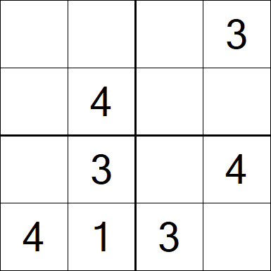 Sudoku 4x4 - Fácil