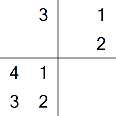 Sudoku 4x4 - Fácil