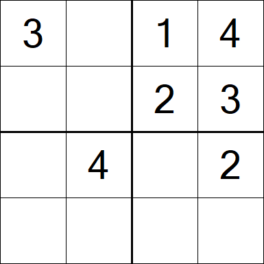 Sudoku 4x4 - Fácil