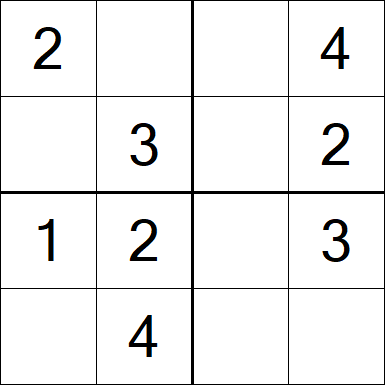 Sudoku 4x4 - Einfach