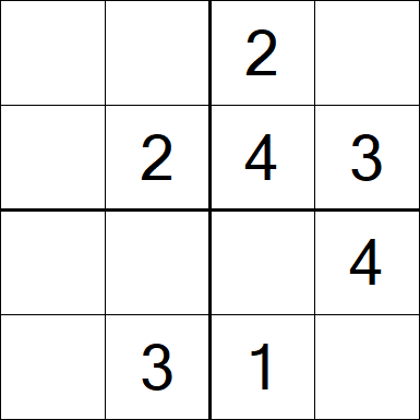 Sudoku 4x4 - Fácil