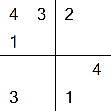 Sudoku 4x4 - Fácil