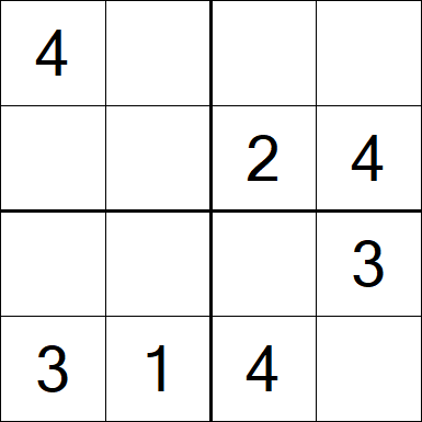Sudoku 4x4 - Fácil