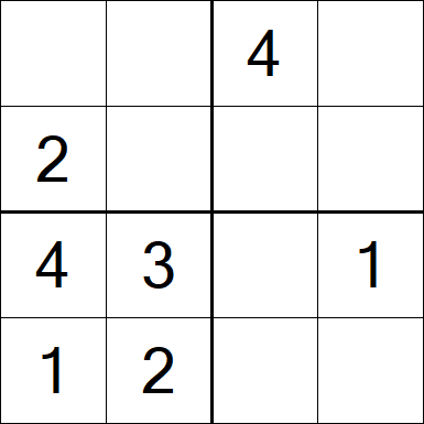 Sudoku 4x4 - Fácil