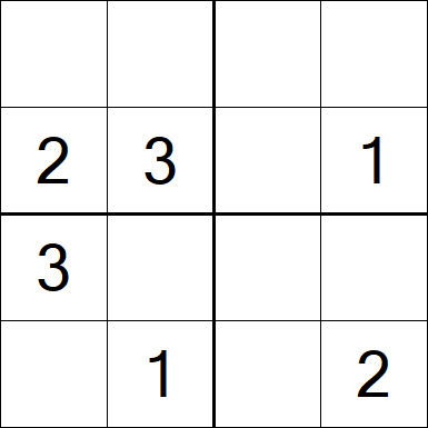 Sudoku 4x4 - Einfach