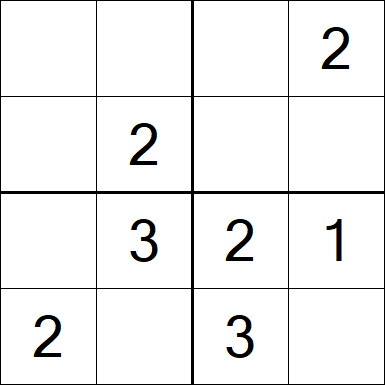 Sudoku 4x4 - Einfach