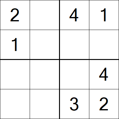 Sudoku 4x4 - Fácil