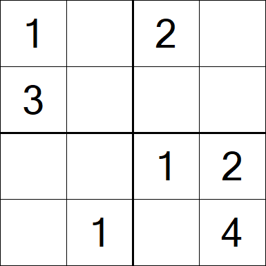 Sudoku 4x4 - Einfach