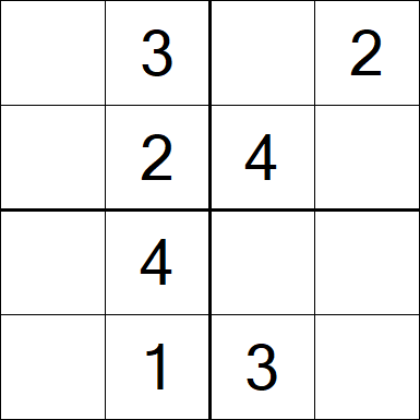 Sudoku 4x4 - Fácil