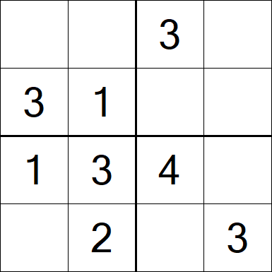 Sudoku 4x4 - Einfach