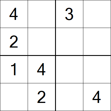 Sudoku 4x4 - Fácil