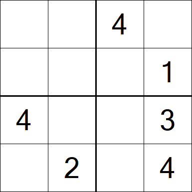 Sudoku 4x4 - Fácil