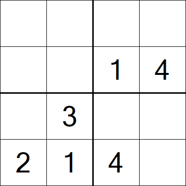 Sudoku 4x4 - Fácil