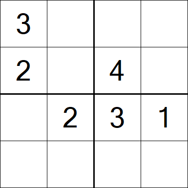 Sudoku 4x4 - Einfach