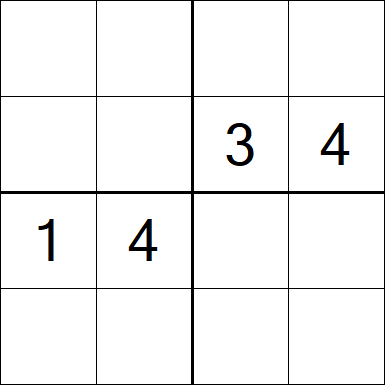 Sudoku 4x4 - Hard
