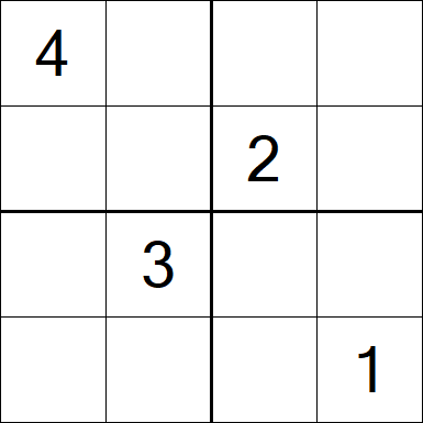 Sudoku 4x4 - Hard