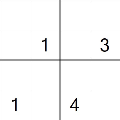 Sudoku 4x4 - Hard