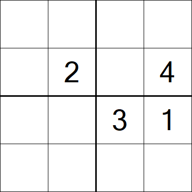 Sudoku 4x4 - Hard