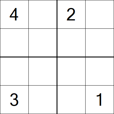 Sudoku 4x4 - Hard