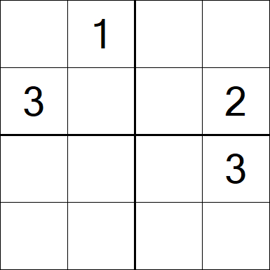 Sudoku 4x4 - Hard