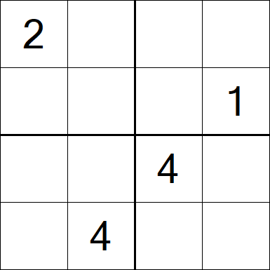 Sudoku 4x4 - Hard