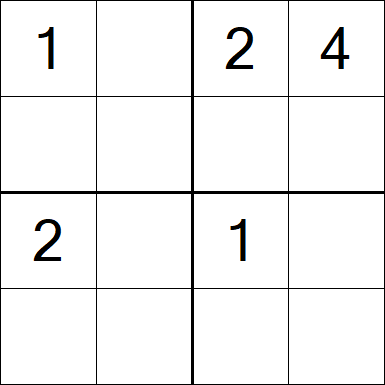 Sudoku 4x4 - Hard