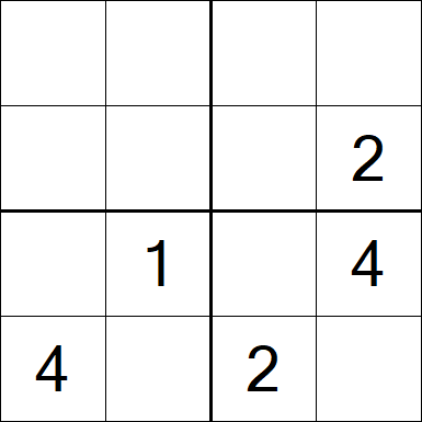 Sudoku 4x4 - Hard