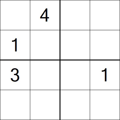 Sudoku 4x4 - Hard