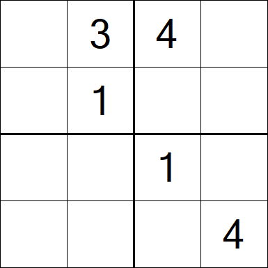 Sudoku 4x4 - Difícil