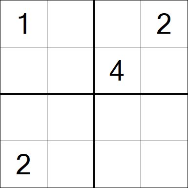Sudoku 4x4 - Difícil