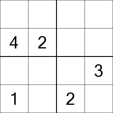 Sudoku 4x4 - Difícil