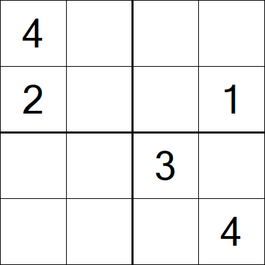 Sudoku 4x4 - Difícil