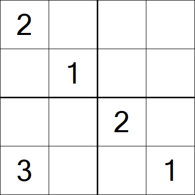 Sudoku 4x4 - Hard