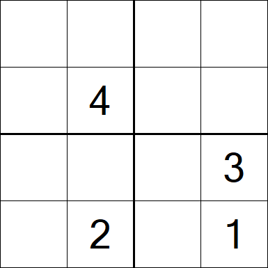 Sudoku 4x4 - Hard