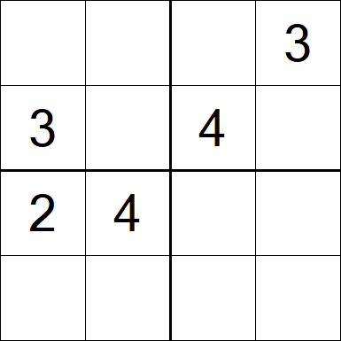 Sudoku 4x4 - Difícil