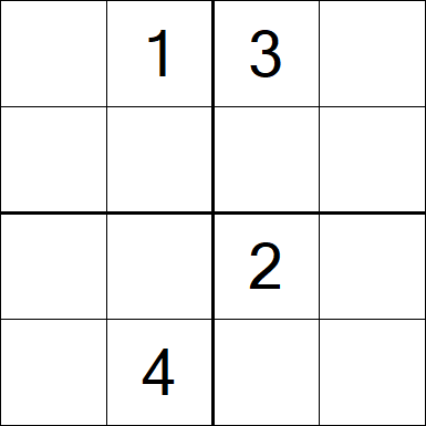 Sudoku 4x4 - Hard