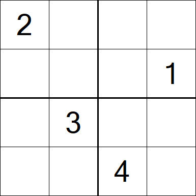 Sudoku 4x4 - Difícil