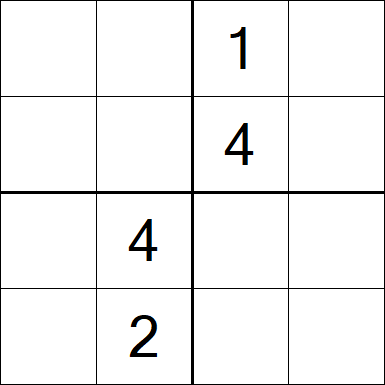 Sudoku 4x4 - Difícil