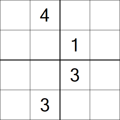 Sudoku 4x4 - Difícil