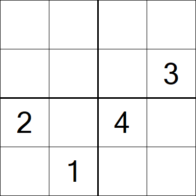 Sudoku 4x4 - Difficile