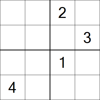 Sudoku 4x4 - Difficile