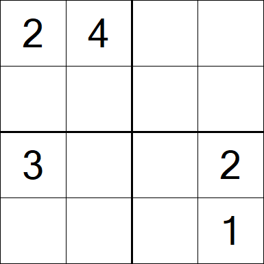 Sudoku 4x4 - Difficile